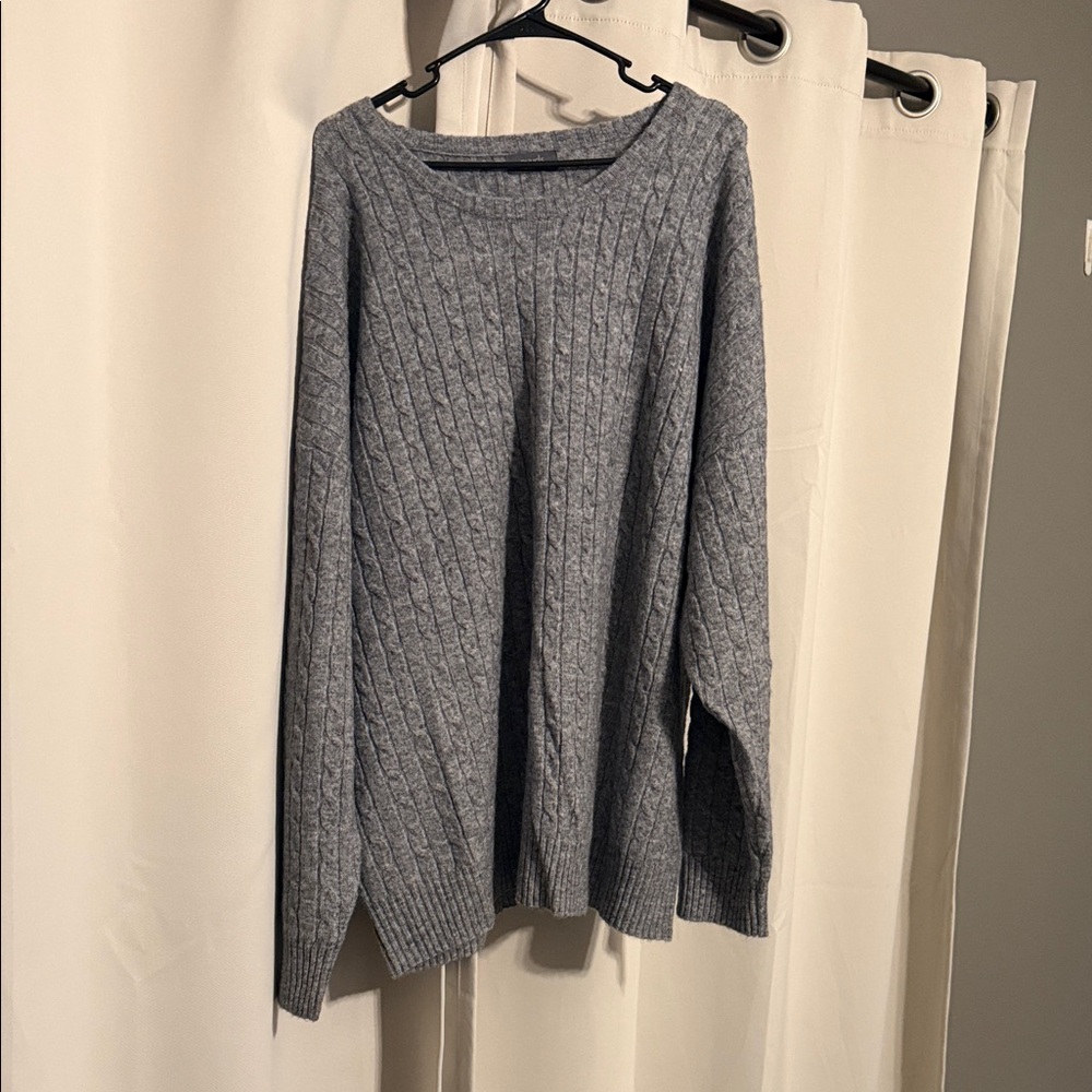 Nuuds Charcoal Cable Knit Women's Sweater